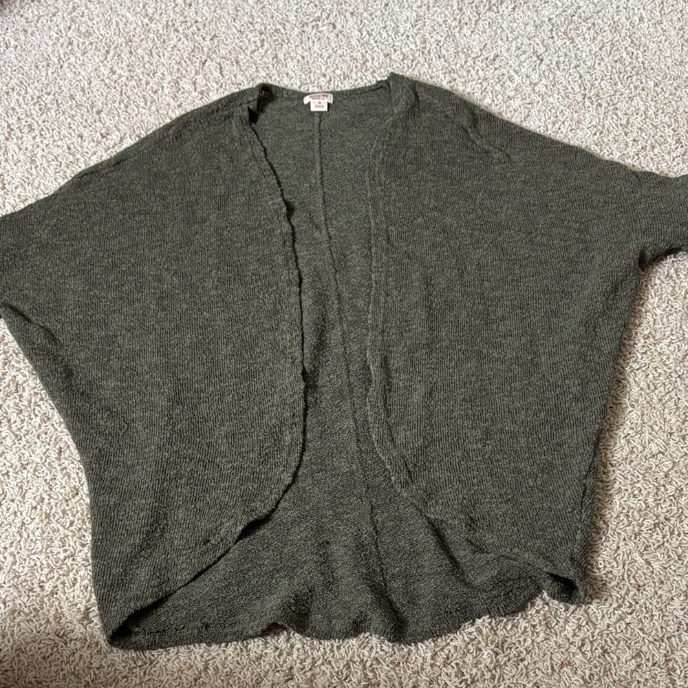 Mossimo Supply Co. Dark Green Open-Front Cardigan